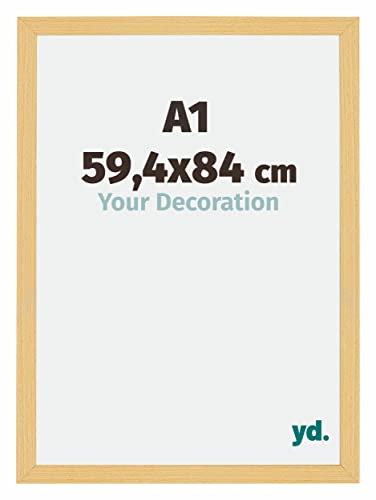Your Decoration - Cadre A1 59.4x84 cm - Hêtre Décor - Cadres Photo en MDF Avec Verre acrylique - Anti-Reflet - Cadre A1 59.4x84 - Mura