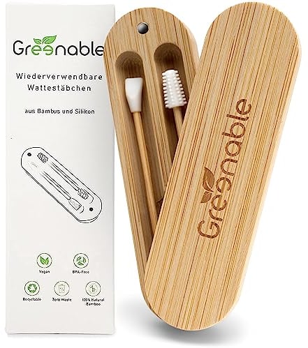Greenable ® Bastoncini di ovatta riutilizzabili