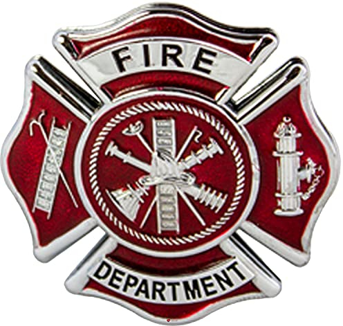 Fire Department Feuerwehr Metallabzeichen-Emblem Rote Emaille Geprägte Oberfläche Herren Kilt Pin Kiltnadel Brosche Feuer Zubehör