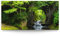 BilderKing Wandbild Wasserfall Nomizo Falls Japan - 120cm x 60cm Leinwand auf Fertigrahmen + Aufhänger