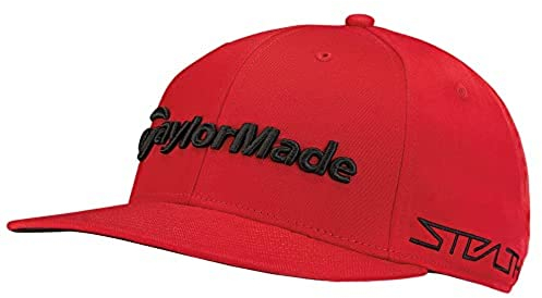 TaylorMade Herren Tour Flatbill Cap, rot, Einheitsgröße
