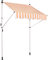 CLP Klemm-Markise Westerly I Ohne Bohren I Höhenverstellbar I UV50+ I Wasserdicht, Farbe:weiß/gelb, Größe:300x120 cm