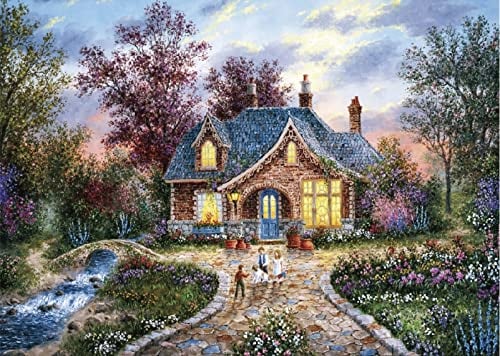 Puzzle 1000 Teile Erwachsene - Friedliches Dorf 70 x 50 cm - Klassisches Schweres Puzzle - Pädagogisches Spielzeug für Erwachsene und Kinder