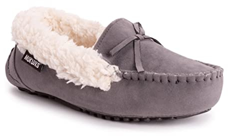 MUK LUKS womens Muk Luks® Women's Jaylah Slipper, Light Grey, 6 US