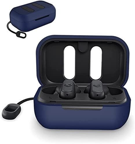 Silicone Case Replacement for Skullcandy Dime True Wireless Earbuds, Silicone Protective Skin Sleeve Accessory (Blue)