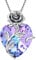 OCJ February Birthstone Necklace with Amethyst Sterling Silver Rose Flower Pendant Necklace Jewelry Birthday Christmas Valentines Gifts for Women Girls Her Wife