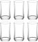 Tradineur - Set de 6 vasos de cristal, modelo Lune, base gruesa, servir cócteles, refrescos, resistentes, aptos para lavavajillas (365 ml, 13 x 7,5 cm)