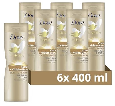 Dove Loción Corporal Autobronceadora Para Piel De Tono Claro A Medio Dove Summer Revived Que Mantiene La Hidratación De La Piel, 400 ml
