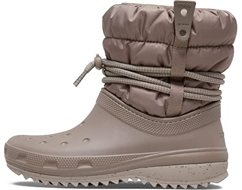 Crocs Damen Classic Neo Puff Luxe Boot Snow, Pilz, 36-37 EU