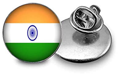 Death Devil Broche drapeau indien, amour du drapeau national, le cadeau des patriotes, Verre