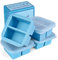 Kinggrand Kitchen 1 Cup Silicone Freezer Molds Silicone Freezer Tray with Lid 4 Pack Soup Freezer Containers Make 8 Soups, Broths, Stews, Sauces, Curries