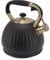 Bouilloire Sifflante Théière Sifflante en Acier Inoxydable de Grande capacité de 3,5L avec Poignée Ergonomique au Toucher Froid Théière Sifflante en Forme de Citrouille pour Dessus