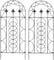 Selections Pack of 2 Fleur de Lys Design Metal Garden Trellis (120 x 50 Centimeter)