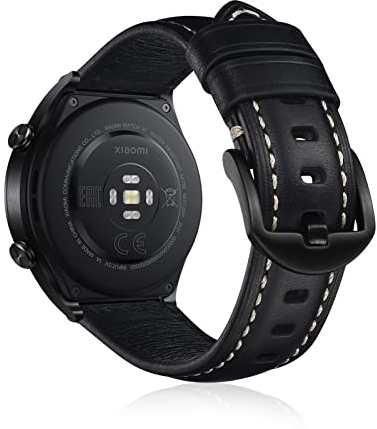 KeeFos 22mm Correa Compatible con Xiaomi Watch S4/S4 Sport/S3/S1 Pro/2/2 Pro, Pulsera para Hombre y Mujer, Correas de Suave Cuero para Xiaomi Redmi Watch 5 Active/5 Lite - Negro