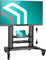 ONKRON Soporte Televisor de 40 a 80 Pulgadas - Carro TV Movil con Peso de hasta 55 kg - Pie Television Universal de Aluminio MAX VESA 700x400 mm/Soporte Suelo TV con Altura Regulable TS2771-B Negro