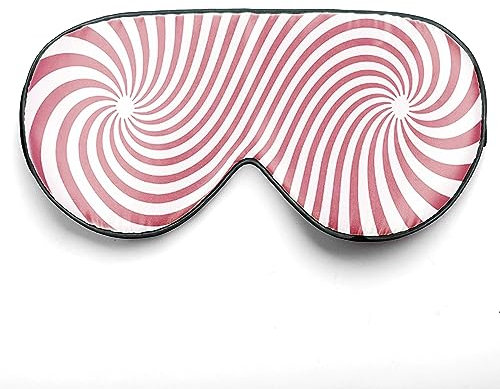 townssilk Schlafmaske aus 100% Seide, mit verstellbarem Seidenband, bequem und super weich, Augenmaske, ultimative Schlafhilfe, Augenbinde, DizzyingLines -pink