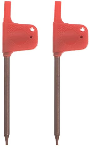 sourcing map 2Stk Torx Schraubenzieher T6 S2 Stahl Flagge Typ Stern Schlüssel Schraubenschlüssel für CNC Lather Werkzeug Halter