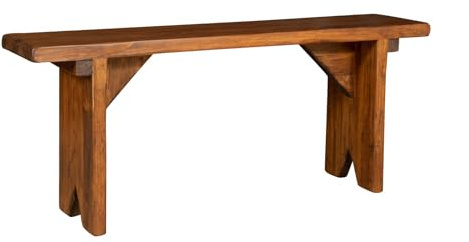 Biscottini - Holzbank für Innen und Außen 120 x 25 x 50 cm - DFA Küchenbank für Tisch aus massivem Lindenholz - Bänke für Restaurants und Bars. Hergestellt in Talty