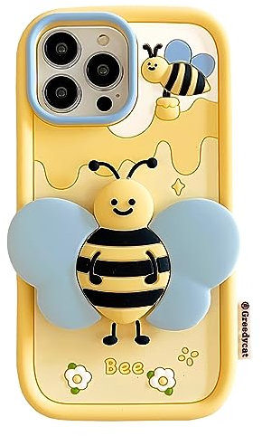 QoKcoahn Fall für iPhone 11, 3D Kawaii Phone Cases Lustige Nette Cartoon Bracke Bee Wing Cover Soft Silikon Gel Drop Protection Case für iPhone 11