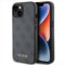 GUESS GUHCP15MG4GFGR Case for iPhone 15 Plus 6.7 Inch Grey Hard Case 4G Metal Gold Logo