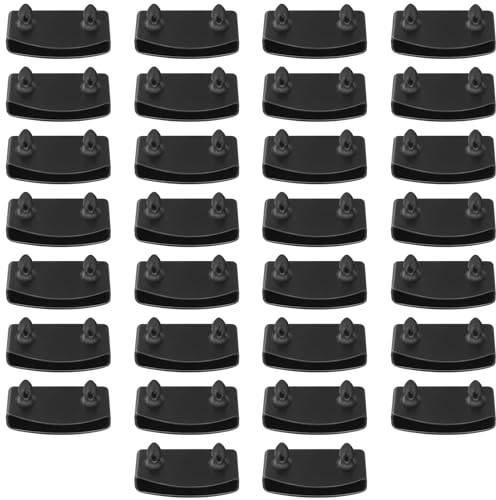 HENGYANG Mbouts - Set di 30 supporti per rete a doghe da letto, 54 mm, terminali a doghe per rete nere, doghe per binari laterali, accessori di collegamento, per letto matrimoniale