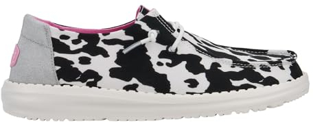 Hey Dude Damen Wendy Pattern Sneaker, Schwarz/Weiß, 38 EU