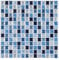Alwayspon 10 Sheet 12''x12inch Blue 3D Vinyl Wall Tile Sticker Transfers, Peel and Stick Self-adhesive Waterproof Splashback Stick on Tile Decals for Kitchen Bathroom Wall