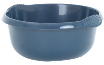 1 x Plastic 5L Litre Navy Round Washing Up Bowl Sink Tidy Organizer 28 CM Multipurpose Basin Mixing Washing Up Bowl Cleaning Tub Ideal For Home Sinks Kitchen Camping Caravans Motorhomes