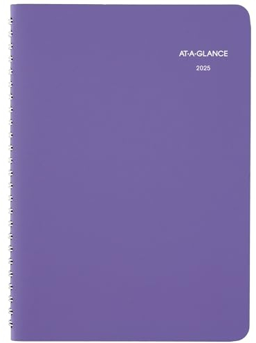 AT-A-GLANCE Terminkalender 2025, wöchentlich und monatlich, 14 x 21 cm, klein, schöner Tag, Lavendel (938P-200-25)