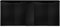 Lomadox Meuble de salle de bain double lavabo 140 cm, noir, avant rainuré, sans poignée