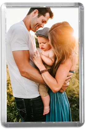 Personalised Photo Fridge Magnet Names Birthday Anniversary Engagement Wedding Valentines Love Family