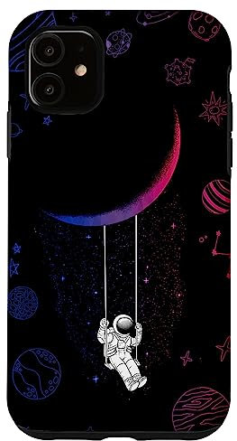 Astronaut Mond Bisexuelle Flagge Weltraum LGBTQ Gay Pride Ally Bi Hülle für iPhone 11