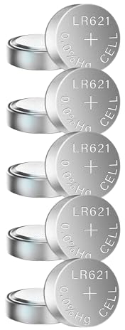 Simpletek - 10 x Batterie 1,5 V AG1 LR60 364 164 LR621 Alkaline Akkus Knopfbatterien | Knopfzelle für Taschenrechner, Uhren und kleine Haushaltsgeräte (Packung mit 10 Batterien)