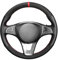 MEWANT DIY Wildleder Schwarz Echtleder Lenkradbezug für Mercedes Benz W205 C117 C218 W213 X156 X253 W166 X166 W447 W470