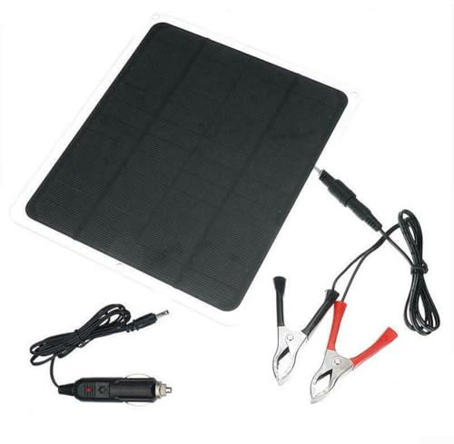 Panel solar monocristalino portátil impermeable de 6 W, 12 V, cargador solar para teléfono móvil, banco de energía, ventiladores, cámaras de seguridad, pesca, camping