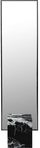 Kare Design Standspiegel Hulda, Schwarz, Spiegel, Marmor-Block, Ganzkörperspiegel, Luxus, mit Rahmen, Schlafzimmer, Wohnzimmer, Flur, 180x46 cm (L/B)