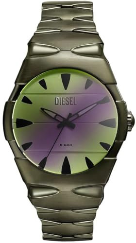 Diesel Herren-Uhren Analog Quarz One Size, Grün 32030608