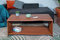 SAM B-Ware Couchtisch Lia| 115 x 55 x 45 cm | Akazienholz massiv & nussbaumfarben | Beistelltisch mit Ablage | Echte Baumkante
