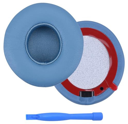 MMOBIEL Cuscinetti Auricolari di Ricambio per Beats Solo 4 Wireless Cuffie Memory Foam e Protein PU Cuscinetti - Padiglioni Cuffie – Blu