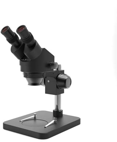 Microscope For outil de micro-soudure, microscope stéréo à zoom binoculaire avec lumière for la réparation de téléphones portables(Nero)
