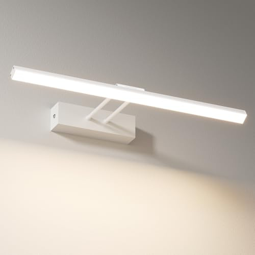 EMKE LED Spiegellampe Bad 40cm, 4200K Neutralweiß, Weiß | 200 Grad Drehung, 8W, IP44 wasserdicht, Wandbeleuchtung für Badezimmer, Spiegelleuchte