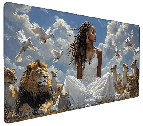 Tapis de Souris Blanc, chiffre Tapis de Souris Gamer XXL 1500x800x3mm Étanche Antidérapante Mouse Pad avec Coutures sur Les Bords - sous Main Bureau - Accessoire Bureau, Pour Gamer, PC, Portable S-538