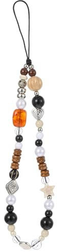 Ymapinc Wrist Beaded Lanyard Beaded Phone Wrist Strap, Anti Theft Mobile Phone Strap Charm Anti Theft Straps Accessories for Girls