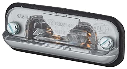 HELLA 2KA 001 378-001 Kennzeichenleuchte - Kennzeichenbeleuchtung - Anhänger - Halogen - 12V - Einbau/Schraubanschluss - ECE - Lichtscheibenfarbe: glasklar - rechts/links/außen - Menge: 4