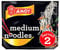 Amoy Straight to Wok Medium Noodles, 2 x 150 g (Pack of 6)