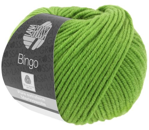LANA GROSSA Bingo | Extrafeine Merinowolle waschmaschinenfest und filzfrei | Handstrickgarn aus 100% Schurwolle (Merino extrafein) | 50g Wolle zum Stricken & Häkeln | 80m Garn FB 88