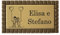 GUIZZO Creart - Targa Personalizzata Nomi/Via in Ceramica, Targhetta Personalizzata Modificabile con Cornice Mosaico, Targhetta Porta Ingresso Numero Civico, Made in Italy, 17x9.5H cm, Beige/Marrone