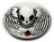 eeddoo® Gürtelschnalle - Winged Skull (Buckle für Wechselgürtel für Damen und Herren | Belt Frauen Männer Oldschool Rockabilly Metall Gothic Wave Rock Biker Western Trucker Casino Skull)
