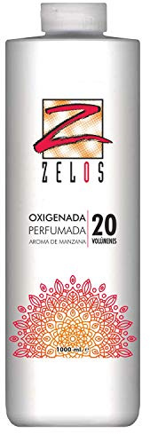 Oxigenada 20 volúmenes - 1000 ml - Aroma de Manzana - Emulsión Oxidante en Crema para Tinte y Decoloración - Da una Textura Sedosa Al Cabello - Uso Profesional - Zelos