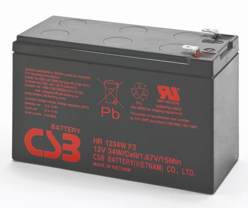 CSB HR1234W - 12V 9Ah Lead Acid Battery (12 Warranty)
